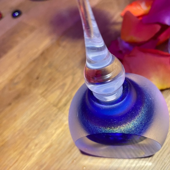 🎲🎸VINTAGE COBALT BLUE PERFUME BOTTLE🎸🎲 - Picture 9 of 10